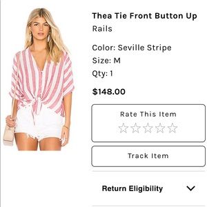 Rails Striped Top with Tie